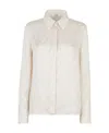 Fendi Ff Silk Oversized Shirt Clothing In White