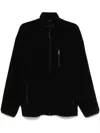 Fendi Black Terry Fabric Sweatshirt In Black