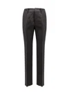 Fendi Ff Jacquard Straight-leg Pants In Black