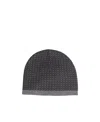 Fendi Ff Pattern Wool Cold Cap In Black