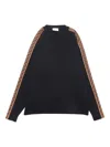 Fendi Pullover Mit Ff-streifen In Black