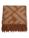 Fendi Ff-patterned Scarf In Brown
