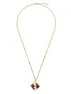 Fendi Ff-pendant Necklace In Gold