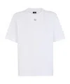 Fendi Ff-plaque Cotton T-shirt In White