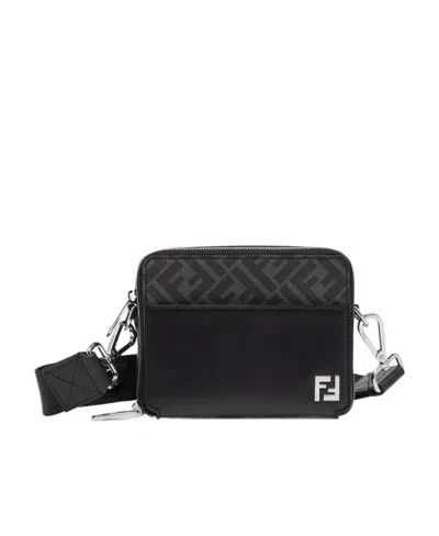 Fendi Adjustable Detachable Shoulder Strap Camera Case In Black