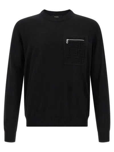 Fendi Ff Pocket Sweater Sweaters And Cardigans Black