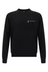 Fendi Regular Fit Wool Blend Pullover With Pockets In Black