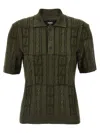 Fendi Ff Wool Blend Lurex Polo