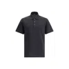 Fendi Ff Piquet Jacquard Polo Shirt In Black