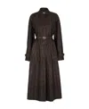 Fendi Ff-print Belted Trench Coat In Brown