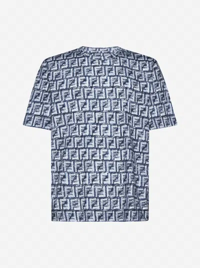 FENDI FF PRINT COTTON T-SHIRT