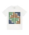 Fendi White T-shirt For Kids With Iconic Ff In White
