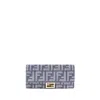 Fendi Ff Print Denim Wallet