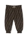 Fendi Ff-print Drawstring Track Pants In Neutrals