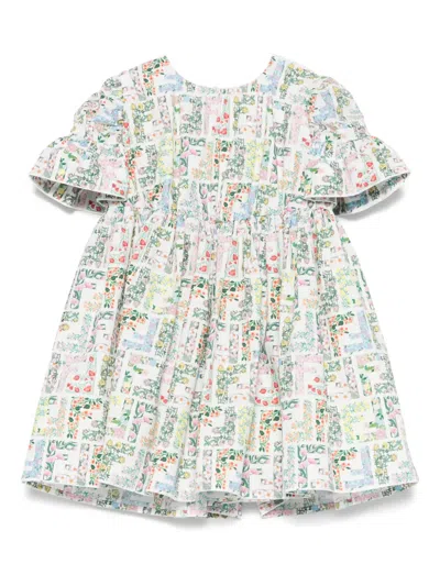 Fendi Babies' Ff-print Dress In Gray