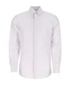 Fendi Silk Shirt With Micro Ff Karligraphy Pattern In Purple