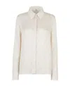 Fendi Ff Silk Oversized Shirt Clothing In White