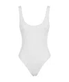 Fendi Ff-print Swimsuit In White