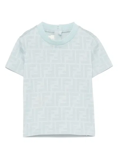 Fendi Babies' Ff-print T-shirt In Blue