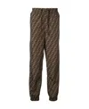 Fendi Ff Print Track Pants In Brown