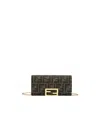 Fendi Ff-print Wallet In Brown