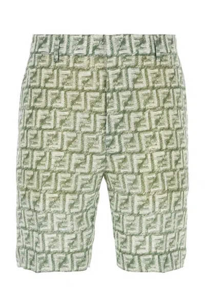 Fendi Ff Printed Bermuda Shorts In Multicolor