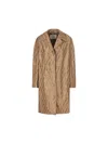 Fendi Ff Printed Long Sleeved Coat