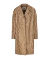 Fendi Ff Printed Long Sleeved Coat In Brown