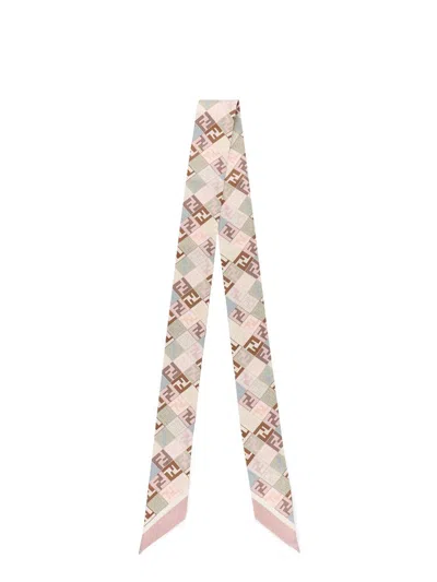 Fendi Women's Silk Bandeau With Ff Logo In Multi