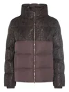 Fendi Jacquard Ff Hooded Ski Jacket Clothing In Brown