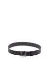 Fendi Adjustable Reversible Ff Patterned Belt In Black  