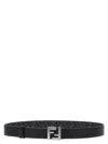 Fendi Ff Reversible Belt In Black