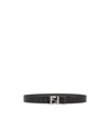 Fendi "sqaured Ff" Reversible Belt In Black