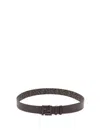 Fendi Ff Reversible Belt In Brown