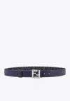 Fendi Reversible Leather And Ff Fabric Belt