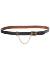 Fendi Ff Reversible Leather Belt In Multi