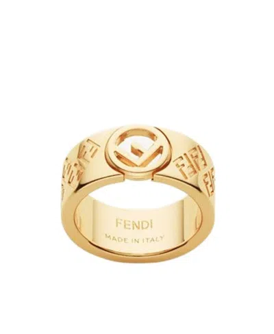 Fendi Ff Ring Gold Ring In Yellow