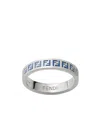 Fendi Ff Ring In Silver