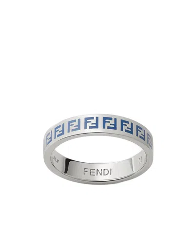 Fendi Ff Ring In Silver