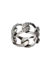 Fendi Ff Ring In Metallic
