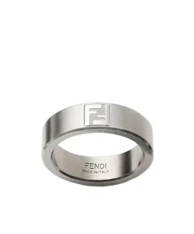 Fendi Ff Ring In Metallic
