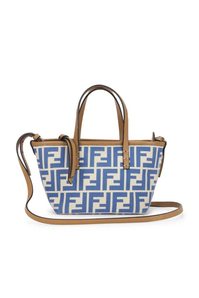 Pre-owned Fendi Ff Roll Mini Shopping Tote Bag