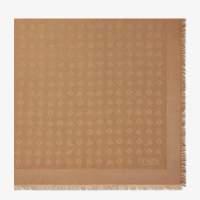 Fendi "ff" Scarf In Brown