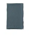 Fendi Ff Silk Stole Rectangular Shape Frayed Edges In Blue