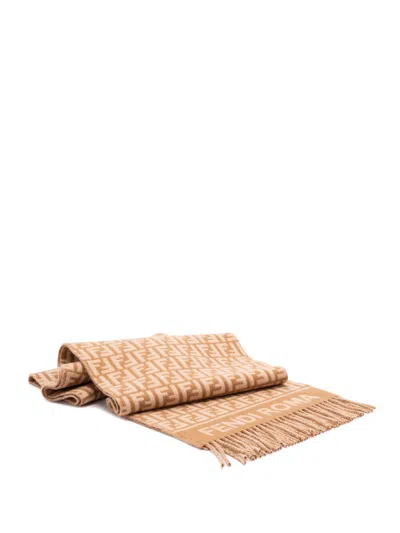 Fendi `ff` Scarf In Gold