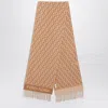 Fendi Ff Scarf In Camel Wool And Cashmere Women In Brown