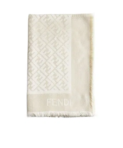 Fendi Ff Scarf In Gray