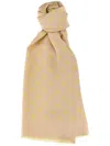 Fendi Patterned Fringed Lightweight Shawl In Neutrals