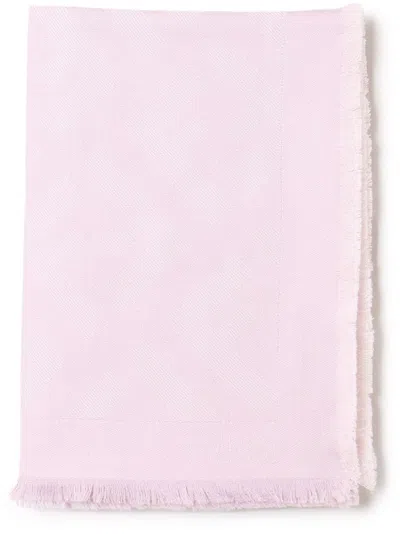 Fendi Ff Scarf In Nude & Neutrals