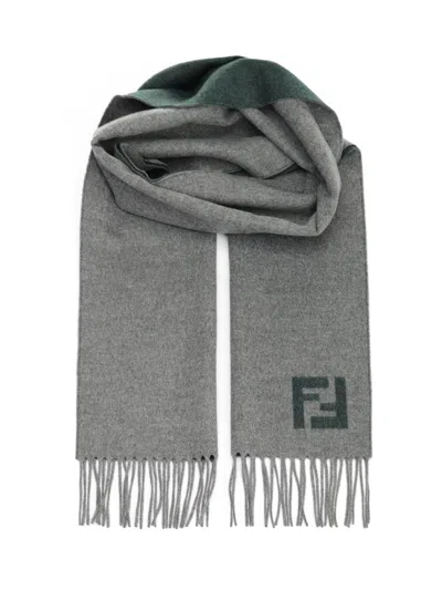 Fendi Ff Scarf Scarves And Foulards Grey In Gray